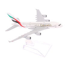 (as pic) 16 cm 1:400 Metallflygplansreplika Emirates Airlines A380 Flygplan Gjuten Modell Flygplanskollektion