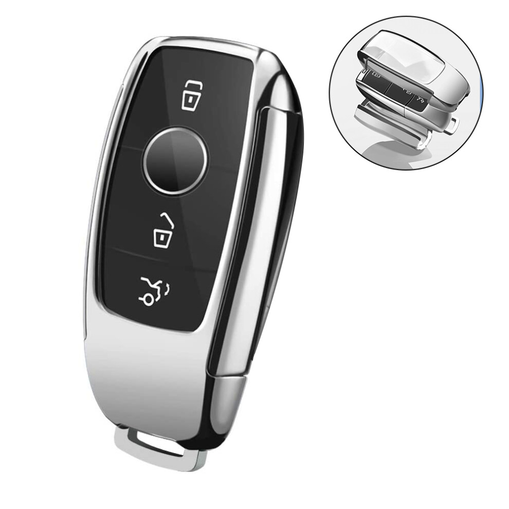 Soft Tpu Key Case Cover, Premium Mercedes Benz Key Fob Protector For Shock Absorption And Uninterrupted Key Signal 9198585221925