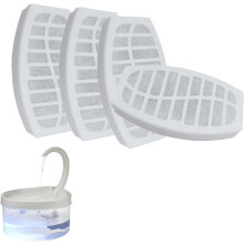Filtro de repuesto para bebedero de mascotas, sistema de filtración de carbón granulado para agua limpia y fresca, compatible con bebederos de