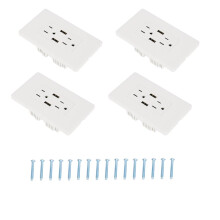 Decoratief stopcontact met USB-C-aansluiting PD45W, dubbele USB-poort, slimme identificatie, veilig voor mobiele apparaten.
