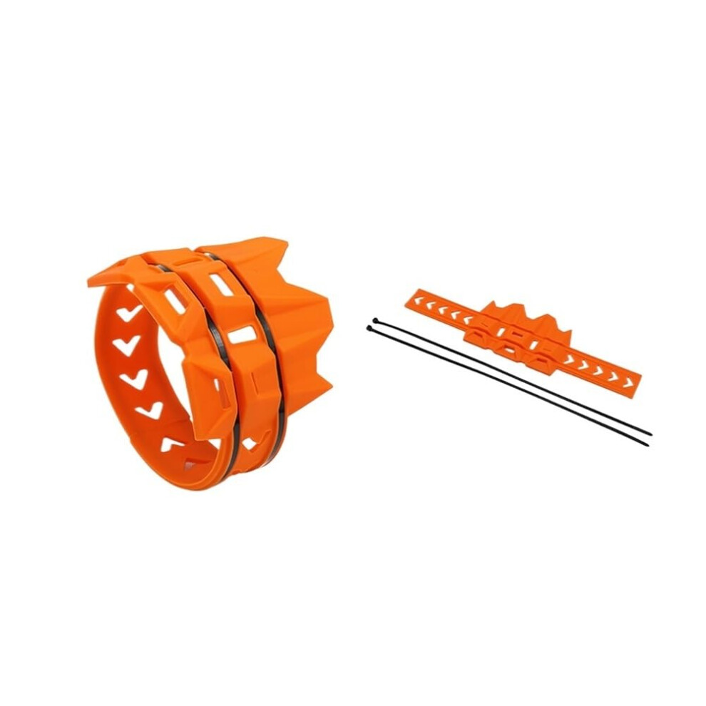Universal Motorcycle Exhaust Cover Muffler Silencer Guard Heat Shield Protector Fits Most Exhausts Orange 9365049153478