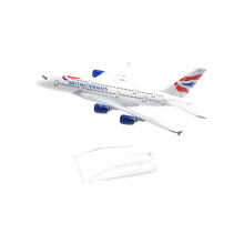 (229) 16 cm British Airways A380 Flygplansmodell Flygplan Gjuten Metall Skala 1/400 Flygplan