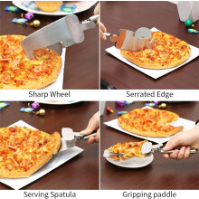 Triangle Steel Pie Server, Stainless Steel Pizza Spatula for Effortless Slicing & Serving, Ideal for Cake, Quiche & More