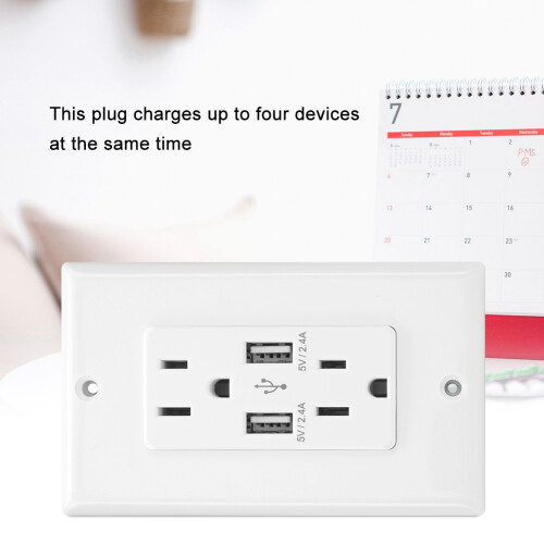 Έξυπνη πρίζα USB με αερισμό από πλέγμα σχάρας, προβολείς και επιφάνεια από 2