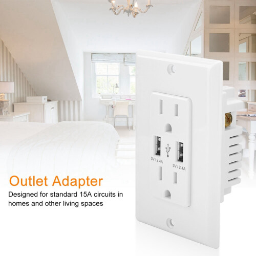 Έξυπνη πρίζα USB με αερισμό από πλέγμα σχάρας, προβολείς και επιφάνεια από 1
