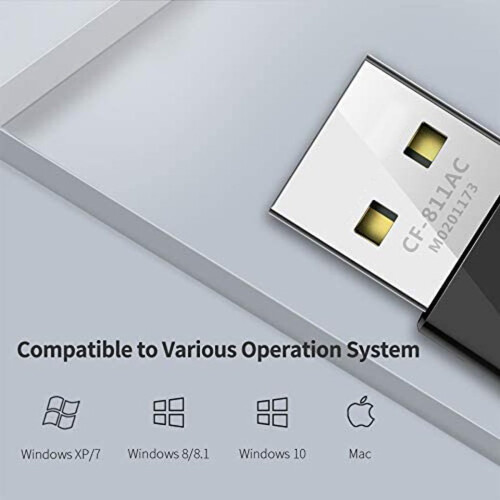 Μινιατούρα προσαρμογέα WiFi, συσκευή USB ασύρματης σύνδεσης N 650Mbps για πολλαπλά 1