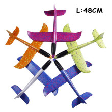 (Random L 48CMCN) 35/48CM Grande aereo in schiuma Aliante volante Lancio a mano Aereo EPP Aerei a bolle Lancio all'ape
