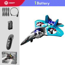 (MexicoV17 Blue With 1 B) V17 RC Aereo telecomandato Drone 2.4G con sensore di gravità Aereo telecomandato Aliante Aereo EPP F