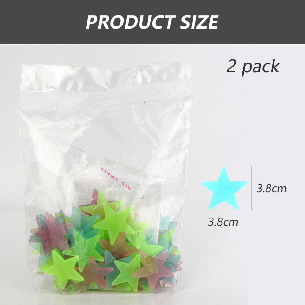Luminous Wall Stickers, Kids Room Decoration With Fluorescent Stars, Noctilucent Plastic Home Art Decor For Ceiling Wall, Superbright Reusable Wall