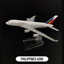 (10.PHILIPPINES A380) Replica in metallo dell'aviazione in scala 1:400, modello di aereo pressofuso in miniatura Pakistan