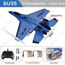 (SU-35 Blue 2B Box) Aereo RC SU35 2.4G con luci a LED Aereo telecomandato Modello di aliante Aereo SU57 EPP Foa