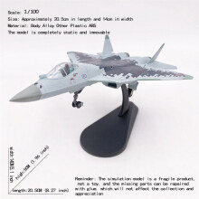 (Su-57) JASON TUTU Modello di aereo da caccia stealth russo Su-57 in scala 1/100, modello di aereo Su-57