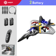 (United StatesV17 Gray With 2 B) V17 RC Aereo telecomandato Drone 2.4G con sensore di gravità Aereo telecomandato Aliante Aereo EPP F