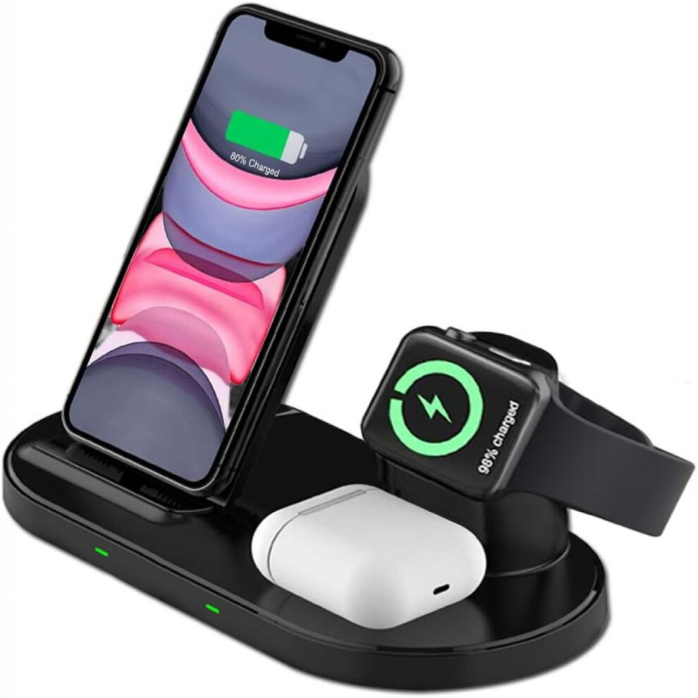 Innovative 3 In 1 Wireless Charging Station, 15W Fast Qi Certified Phone Wireless Charger Stand Dock For Multiple Devices, Designed For Convenience 9048212453277