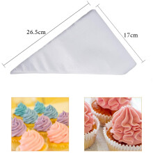 Durable Piping Bags, Large White Disposable Decorating Bags With Surface Texture For Stabilized Grip, Extra Thick And Strong, Compatible With Russian