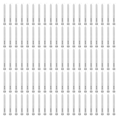 Reusable Plastic Leg Bands for Birds Sequential Numbering-White