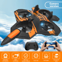 (orange camera) F22 RC Aereo in schiuma Aereo 2.4G Radiocomandato Aliante Telecomando Aliante Aereo Schiuma Ragazzi