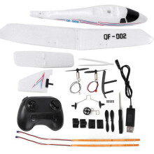 (with LED) QF-002 Aereo telecomandato per bambini fai da te Aereo telecomandato ad ala fissa Aliante resistente
