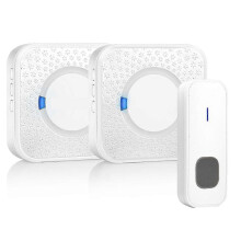 (Dc (Battery Model)) New 55 Ringtones Electronic Wireless Doorbell White Long Distance One To Two Us/Japan/Uk/an Regulations