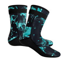 Diving Wetsuit Socks Neoprene Nylon 3mm NonSlip Thermal Beach Water Socks for Swimming Snorkeling Surfing Blue Ref: 8574