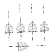 Bait cage holder for crab traps Angel bait feeder fishing cage Stainless steel 5X4X4CM
