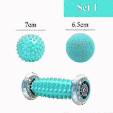 (Style 3) Foot Massage Ball Plantar Fascia Roller Muscle Relaxation Sports Fitness Balls Peanut Transmembrane Ball Body Exercise Set