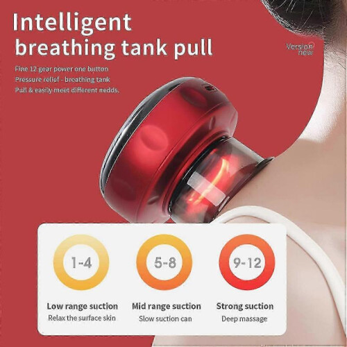 12 Gears 4 In 1 Multi-function Electric Smart Cupping Set with Red Light Therapy 1