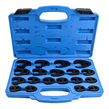 crow's foot wrench set, impact socket for 3/8 ratchet, metric, 19piece