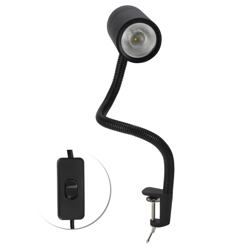 Flexible Gooseneck Led Work Light, Durable Heat Dissipating Lathe Light For Wide Applications, Waterproof 18W 18Led Chips High Brightness Cob Lamp Bea 9420858372387