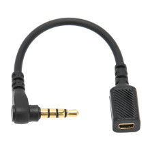 Anpassungsfähiges Audiokabel mit rechtwinkligem Stecker für verbesserte Haltbarkeit und Flexibilität – ideal für unterwegs. Guter Klang, guter