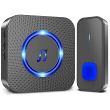 (Australian Regulations) HL Wireless Doorbell for Elderly, Smart Touch Button, 55 Ringtones, Waterproof, for Home/Caregiver Use