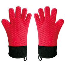 Versatile Silicone Bbq Gloves, Heat Resistant Up To 250C, Flexible Oven Gloves With Non-Slip Design For Safe Grill And Oven Use