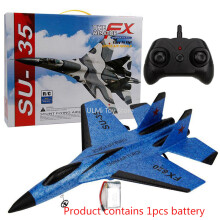 (Blue With box) Aereo telecomandato SU-35 RC 2.4G Aereo da caccia telecomandato Hobby Aereo aliante Schiuma EPP
