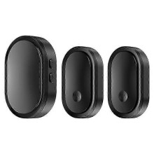 (Black) Black & Gold Wireless Doorbell for Home, Music Remote, Elderly Pager