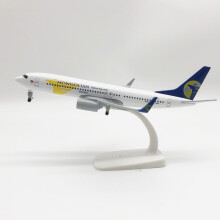 (B737 Mongolian) Modello di aereo della Mongolia B737 Airlines da 20 cm, aereo di linea Boeing 737 in lega di metallo