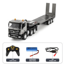 (1318) Huina 1:24 Lega Telecomando Semi-Hung Camion Piatto con Luce 2.4G RC Veicoli di Ingegneria Modello B