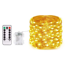 Warm White Fairy Lights for Indoor Outdoor Decoration, Flexible & Easy to Shape LED String Lights with Timer Function, Remote Control 8 Effects Lights