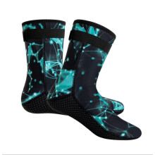 3 mm neoprene socks, diving socks for wetsuit, thermal nonslip socks for diving, snorkelling, swimming, surfing, sailing, kayaking L blue Ref: 6288
