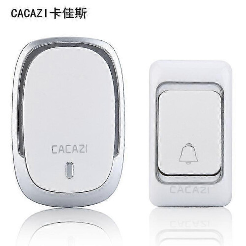 (Silver) Wireless Doorbell for Home, DC Battery, One-to-One, Waterproof