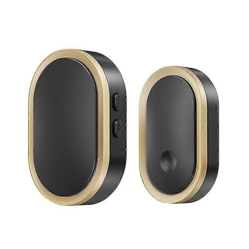 (Black Gold) Smart Wireless Doorbell for Home, Digital Remote, Elderly Pager