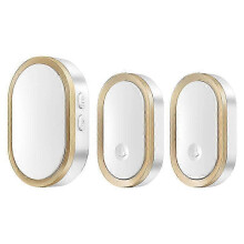 (Gold) Black & Gold Wireless Doorbell for Home, Music Remote, Elderly Pager