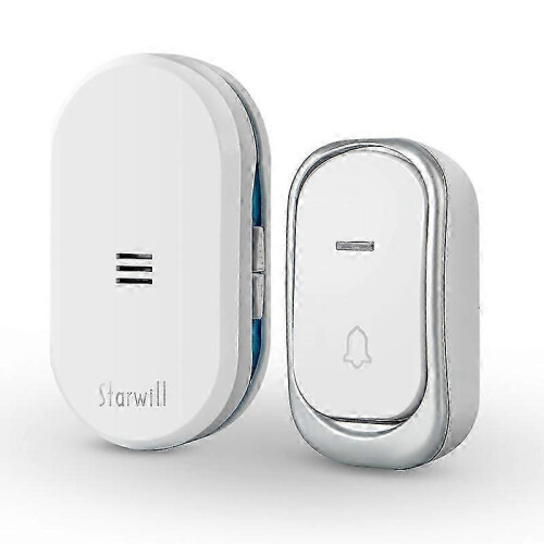 (White) Zogin-C21 Wireless AC Doorbell, Home Remote Control Ding Dong, Plug-In 1