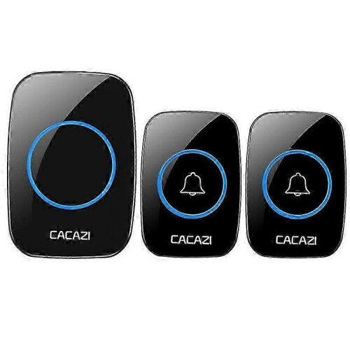 (Black) Wireless Doorbell for Home, Two-to-One, Waterproof, Smart Remote Control