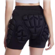 3D Protection Padded Shorts Breathable Winter Snowboard Butt Pad XS Black