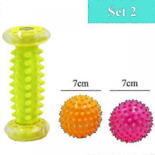 (Style 4) Foot Massage Ball Plantar Fascia Roller Muscle Relaxation Sports Fitness Balls Peanut Transmembrane Ball Body Exercise Set