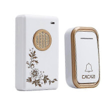 (Gold) Wireless Doorbell for Home, One-Touch, Waterproof, Long-Distance Pager