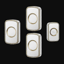 (Black) Wireless Doorbell for Home, DC Battery, One-to-Three, Elderly Pager
