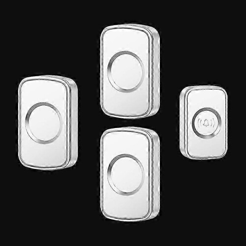 (Silver) Wireless Doorbell for Home, DC Battery, One-to-Three, Elderly Pager 1