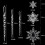 72 Pcs Clear Acrylic Snowflake Icicle Ornaments for Christmas Tree Decor 5