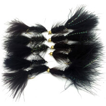 Fly Fishing Wool Bugger Set Pearl Head and No Pearl Head 16 Flies Sizes 812181 Ref: 5130